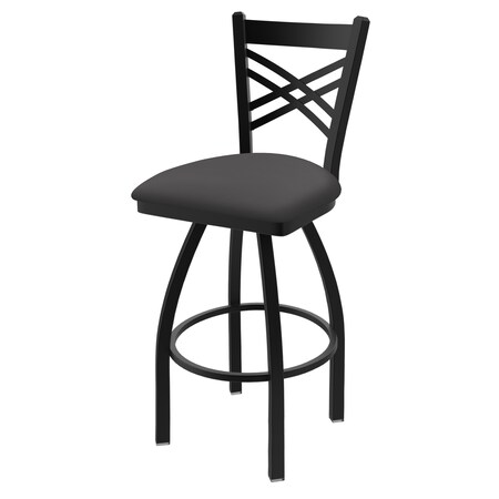 Holland Bar Stool Co 25" Swivel Counter Stool, Black Wrinkle, Canter Storm Seat 82025BW004